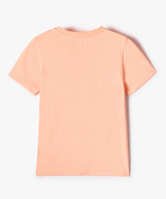 Tee-shirt fille à manches courtes avec inscription pailletée vue3 - GEMO (ENFANT) - GEMO