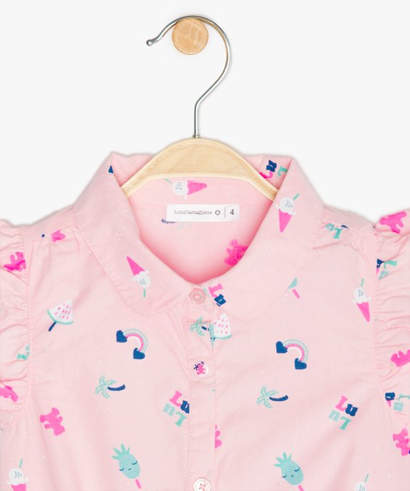Chemise bébé fille sans manches à motifs - LuluCastagnette vue2 - LULUCASTAGNETTE - GEMO
