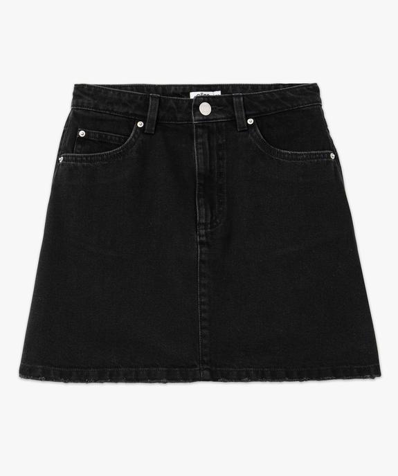 Jupe en jean courte coupe trapèze femme vue4 - GEMO 4G FEMME - GEMO