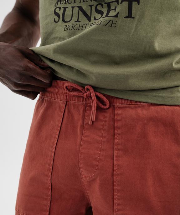 Bermuda en toile de coton avec poches plaquées homme vue2 - GEMO (HOMME) - GEMO