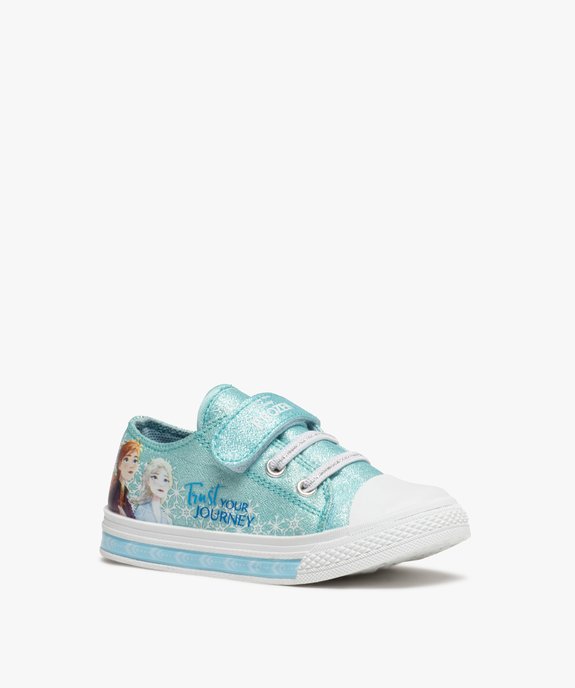 Tennis fille en toile à semelle lumineuse – Reine des Neiges vue2 - REINE DES NEIGE - GEMO