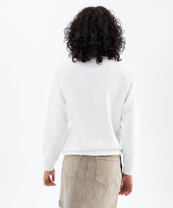 Sweat molletonné avec inscription brodée femme - LuluCastagnette vue4 - LULUCASTAGNETTE - GEMO