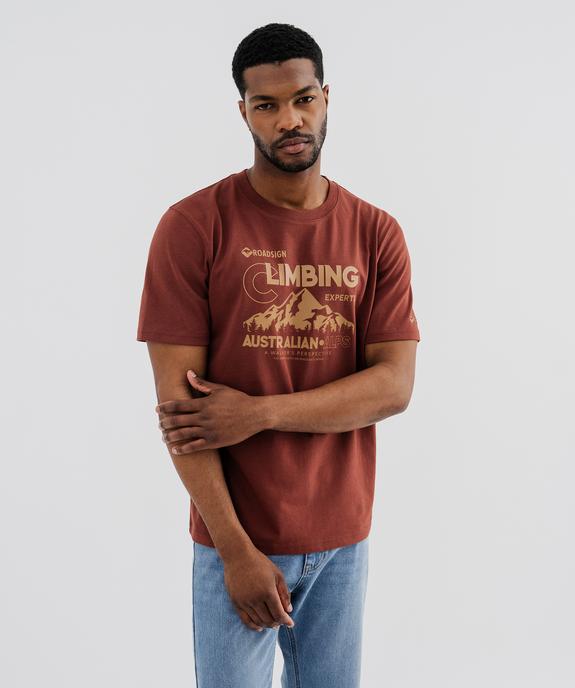 Tee-shirt manches courtes en jersey de coton imprimé homme - Roadsign vue1 - ROADSIGN GEMO FOR GOOD D - GEMO