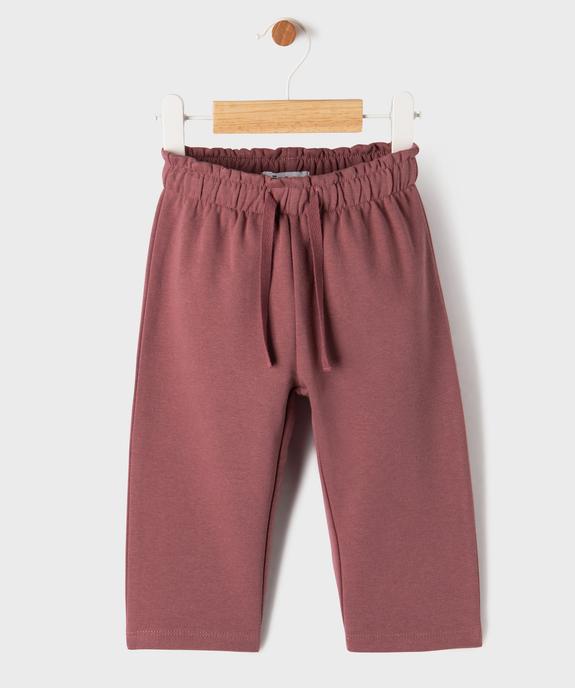 Pantalon de jogging ample avec intérieur molletonné bébé fille vue1 - GEMO 4G BEBE - GEMO