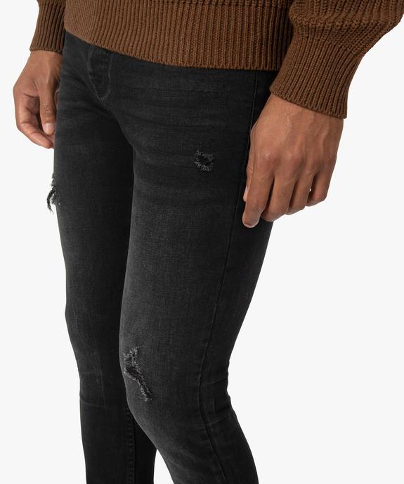 Jean homme coupe slim avec marques d’usure vue2 - GEMO (HOMME) - GEMO