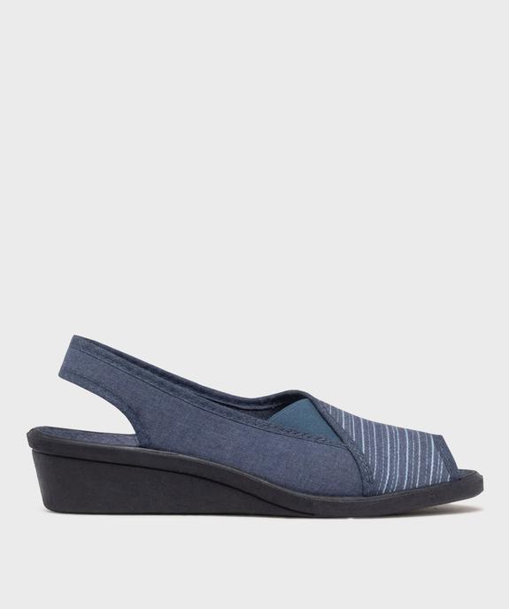 Chaussons à talon compensé, bout et talon ouverts femme vue1 - G'FLEX GEMO FOR GOOD - GEMO