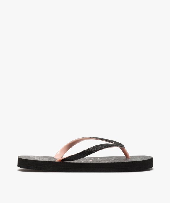 Tongs fille pailletées à semelle imprimée – LuluCastagnette vue2 - LULU CASTAGNETT - GEMO