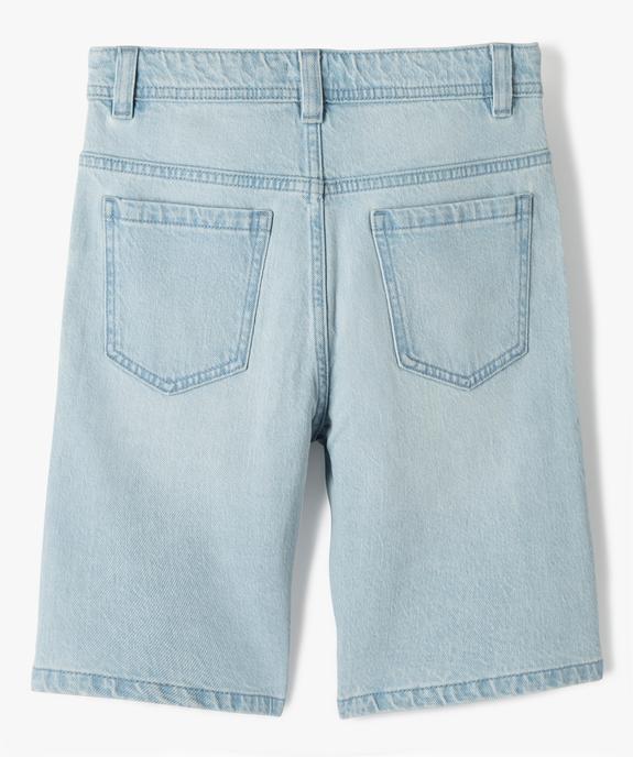Bermuda garçon en denim stretch vue3 - GEMO (JUNIOR) - GEMO