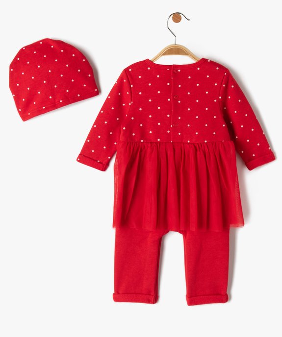 Dazzerake Ensemble Bébé Fille 2 Pièces – Tenue Hiver Peluche Fleurs Chaudes, 0-3 Ans Automne/Hiver
