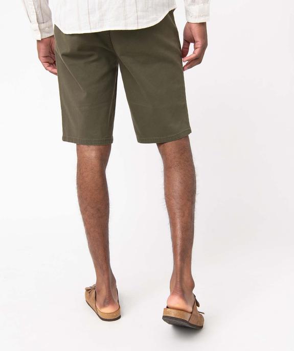 Bermuda homme coupe chino à taille élastiquée vue3 - GEMO 4G HOMME - GEMO