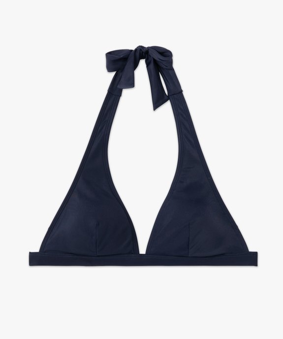 Haut de maillot de bain femme triangle uni vue4 - GEMO (PLAGE) - GEMO