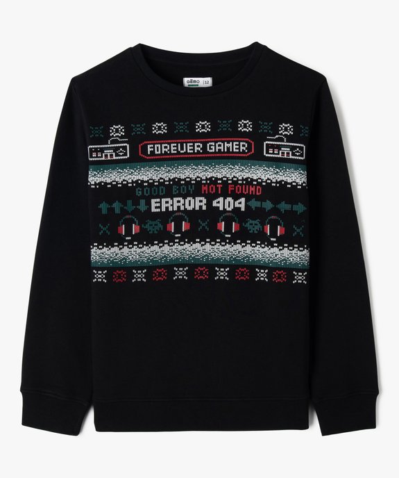 Sweat de Noël imprimé garçon vue1 - GEMO 4G GARCON - GEMO