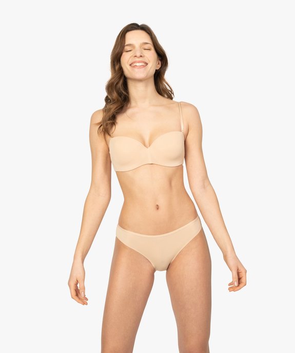 Soutien-gorge bandeau en microfibre avec bretelles muti-positions vue4 - GEMO(HOMWR FEM) - GEMO
