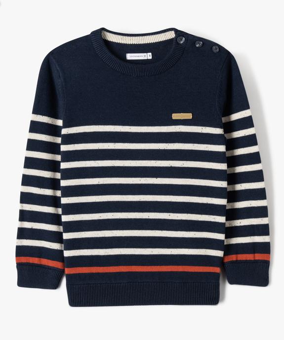 Pull à rayures garçon - LuluCastagnette vue2 - LULUCASTAGNETTE - GEMO