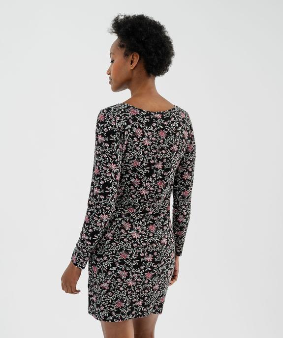 Chemise de nuit à manches longues femme vue3 - GEMO 4G FEMME - GEMO