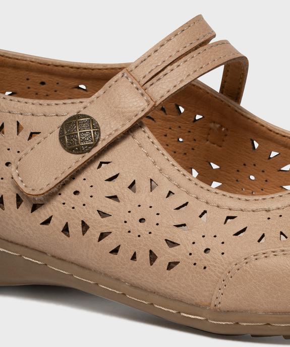 Ballerines confort ajourées à brides femme vue6 - G'FLEX - GEMO