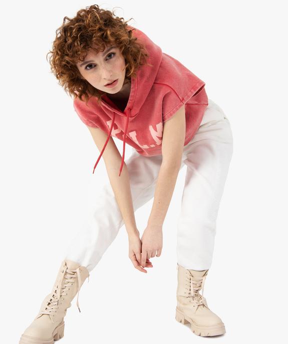 Sweat femme court sans manches à capuche – Camps United vue5 - CAMPS UNITED - GEMO
