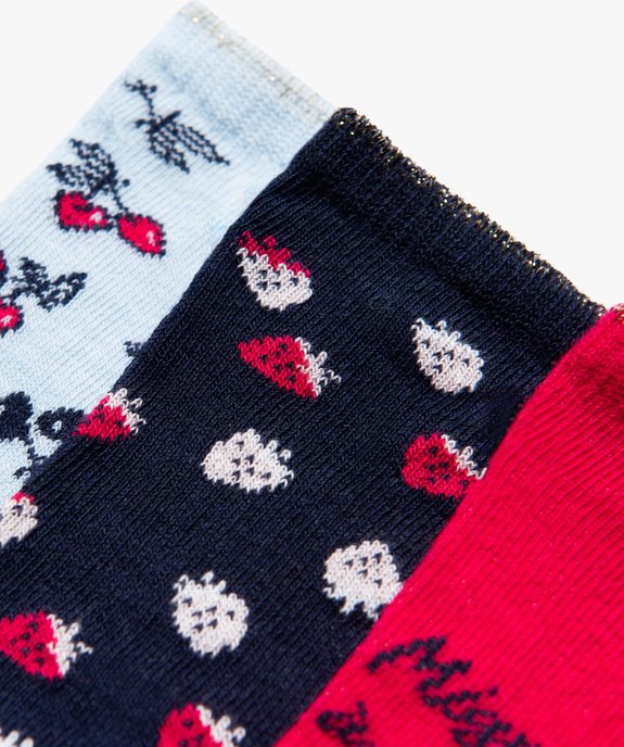 Chaussettes courtes à motif fruits et paillettes fille vue2 - GEMO (ENFANT) - GEMO