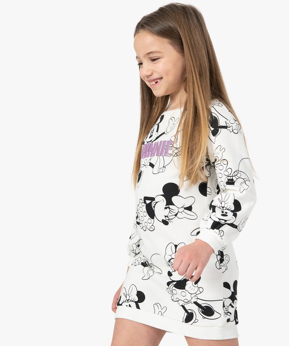 Robe fille en sweat molletonné à motif brillant - Disney vue1 - DISNEY DTR - GEMO