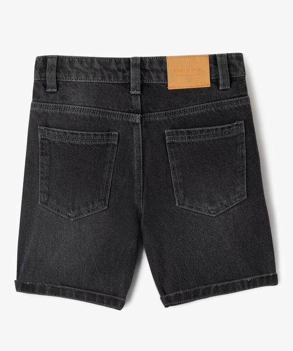Bermuda skate en jean avec ceinture ajustable garçon vue3 - GEMO (ENFANT) - GEMO