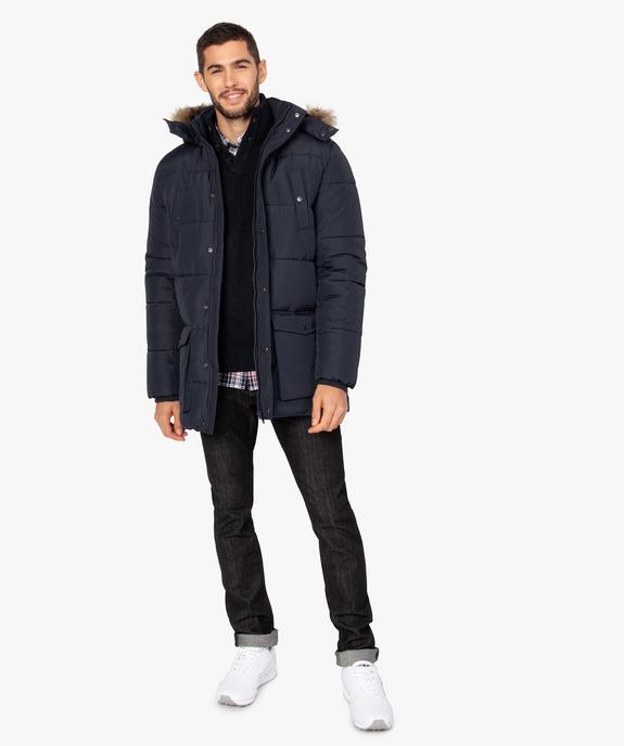 Parka homme matelassée avec capuche amovible vue5 - GEMO (HOMME) - GEMO