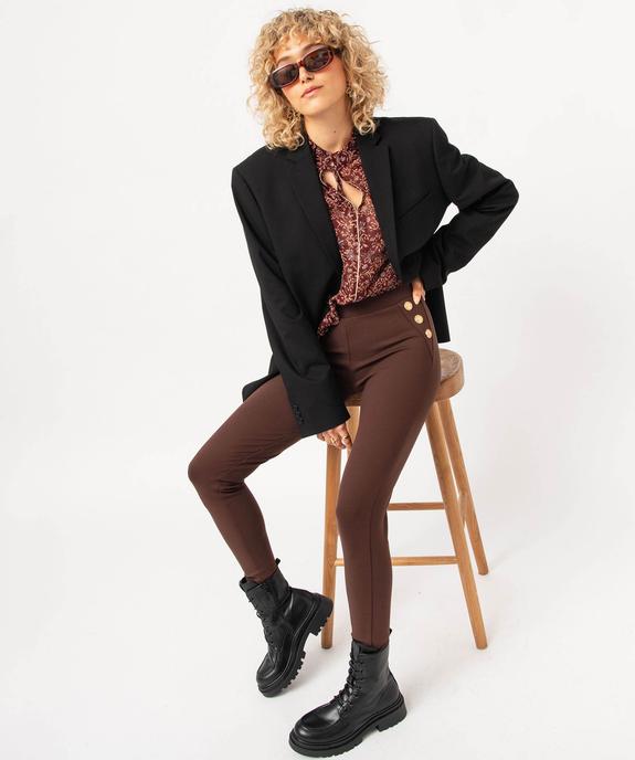 Leggings avec boutons sur les hanches femme vue1 - GEMO(FEMME PAP) - GEMO