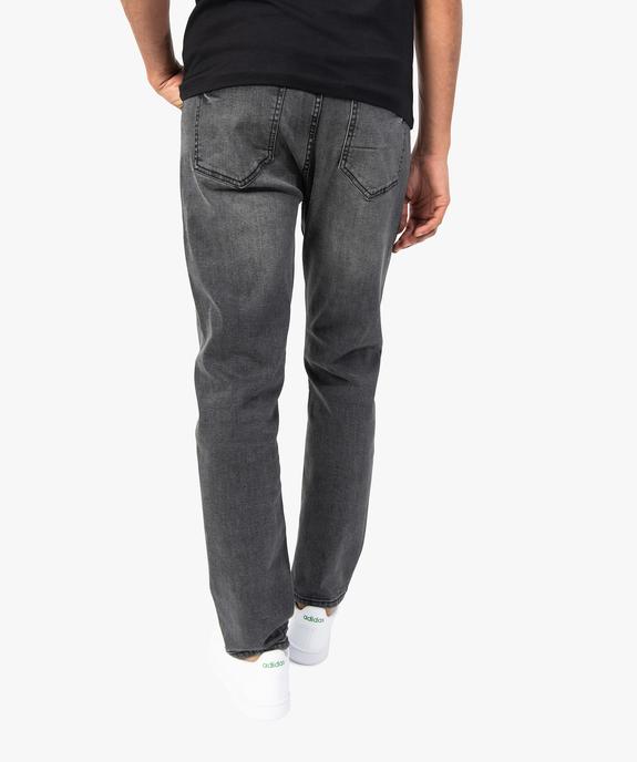 Jean homme coupe Tapered légèrement délavé vue3 - GEMO (HOMME) - GEMO