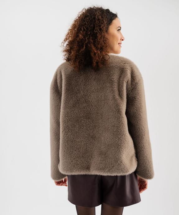Manteau court en fourrure imitation femme vue6 - GEMO 4G FEMME - GEMO
