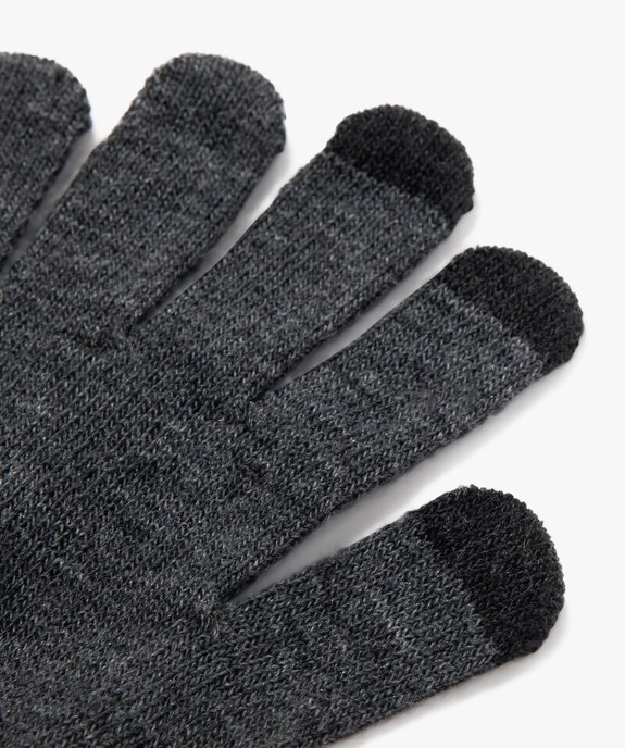 Gants garçon compatibles écrans tactiles (lot de 2 paires) vue3 - GEMO (JUNIOR) - GEMO