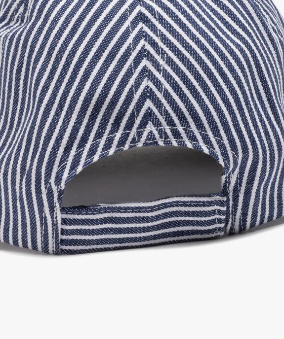 Casquette rayée avec inscription brodée garçon - LuluCastagnette vue3 - LULUCASTAGNETTE - GEMO