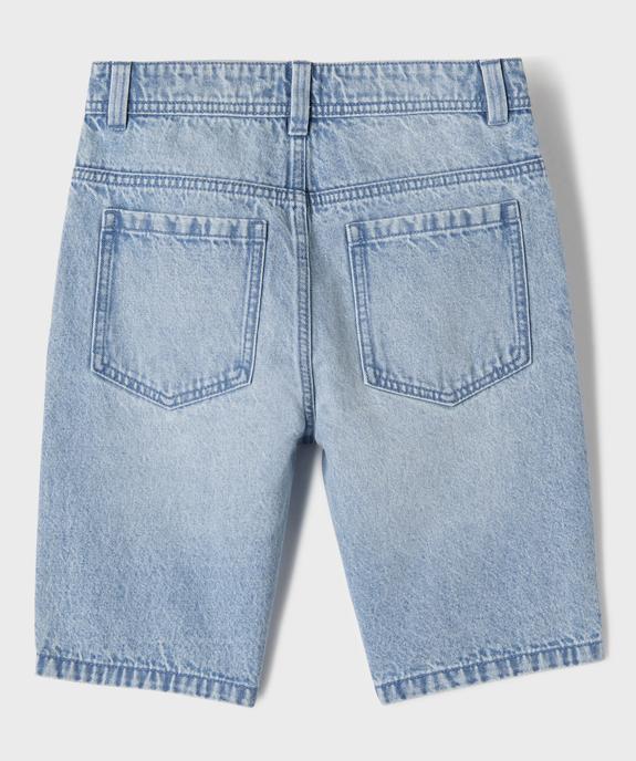 Bermuda en jean coupe Regular garçon vue3 - GEMO (JUNIOR) - GEMO