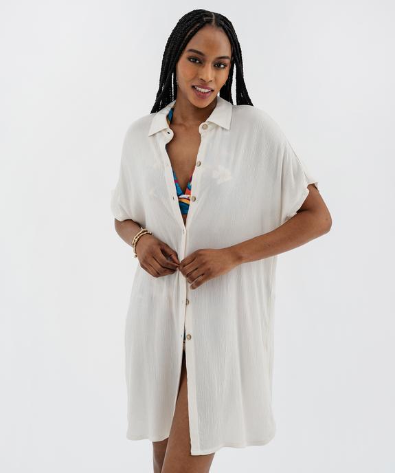 Veste de plage mi-longue à manches courtes femme vue1 - GEMO 4G FEMME - GEMO