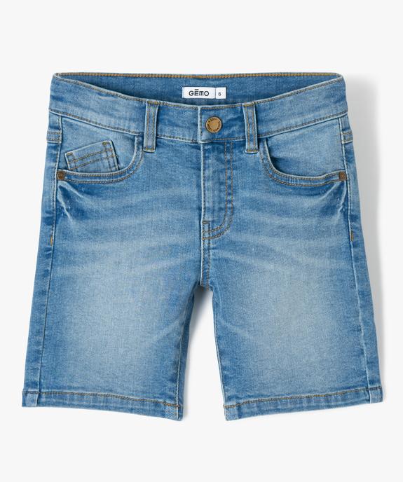 Bermuda en jean stretch coupe Regular garçon vue1 - GEMO (ENFANT) - GEMO