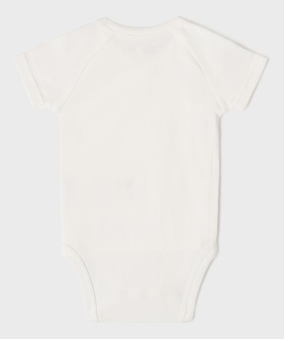 Body à manches courtes fermeture croisée unis bébé (lot de 3) vue3 - GEMO 4G BEBE - GEMO