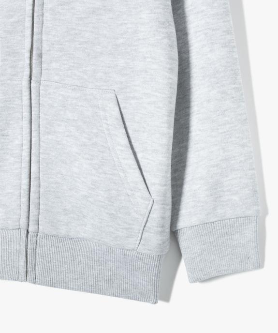 Sweat zippé et molletonné à capuche garçon vue3 - GEMO (ENFANT) - GEMO