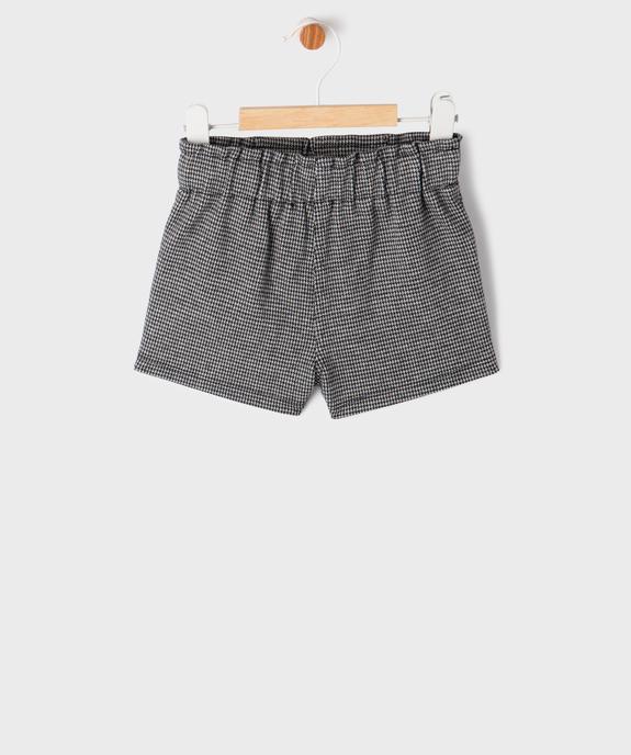 Short à motif pied de poule avec taille ajustable bébé fille vue3 - GEMO(BEBE DEBT) - GEMO