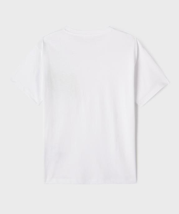Tee-shirt manches courtes avec motif poitrine garçon vue3 - GEMO (JUNIOR) - GEMO