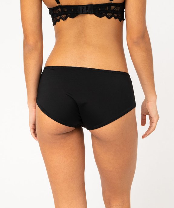 Shorty microfibre avec détails en dentelle femme vue2 - GEMO(HOMWR FEM) - GEMO