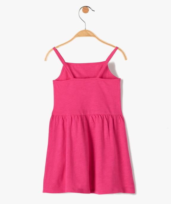Robe bébé fille à bretelles, col volanté et inscription estivale vue3 - GEMO(BEBE DEBT) - GEMO