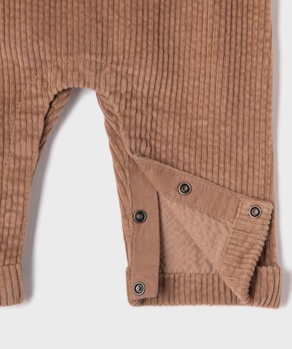 Ensemble 2 pièces bébé garçon salopette en velours et body manches longues vue3 - GEMO(BB COUCHE) - GEMO