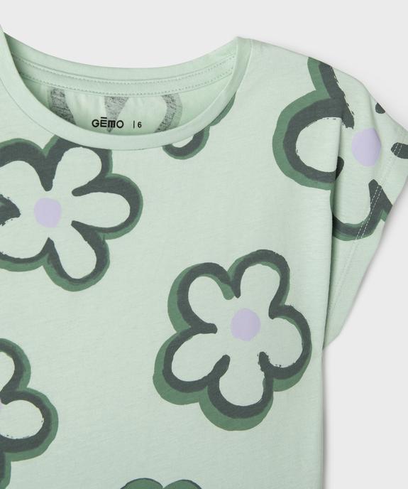 Tee-shirt manches courtes loose imprimé fille vue2 - GEMO (ENFANT) - GEMO