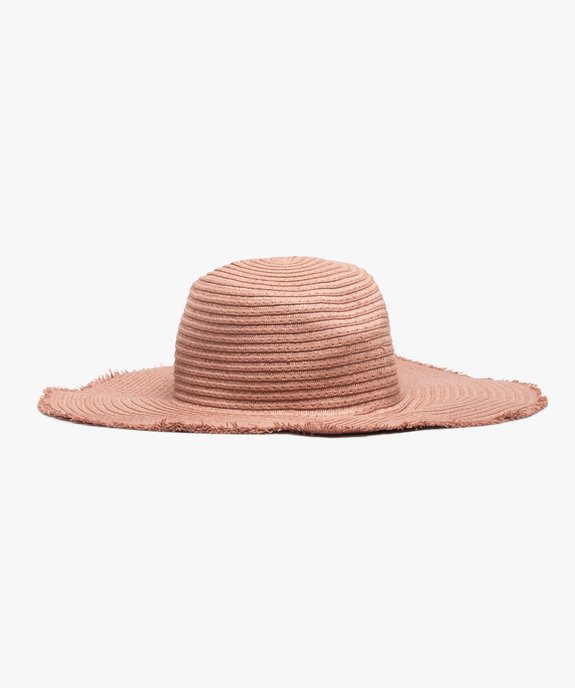 Chapeau femme en paille forme capeline vue1 - GEMO (ACCESS) - GEMO