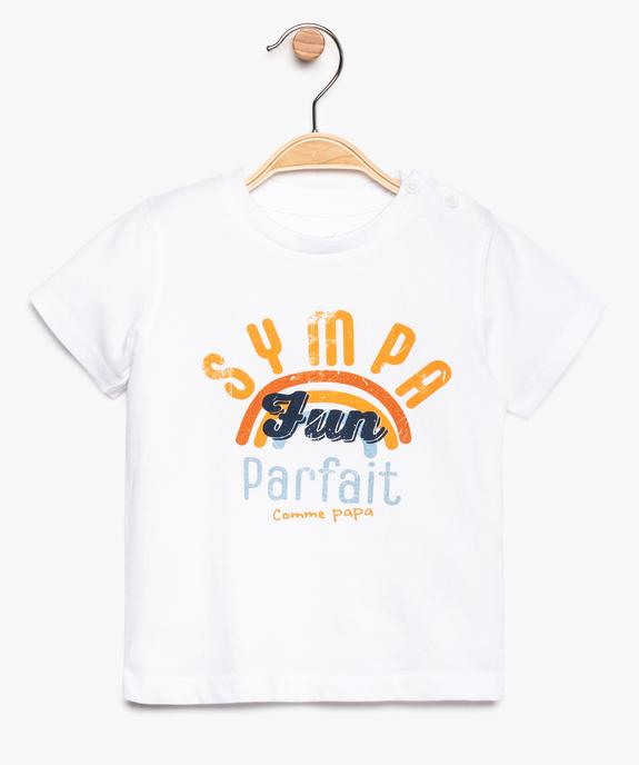 Tee-shirt fête des pères pour bébé vue1 - GEMO(BEBE DEBT) - GEMO