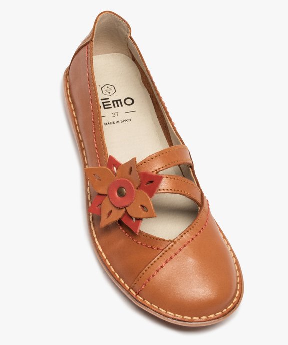 Ballerines femme confort avec fleur en relief vue5 - GEMO(URBAIN) - GEMO