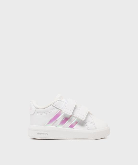 Baskets Grand Court 3.0 à scratch bébé fille - Adidas vue1 - ADIDAS - GEMO