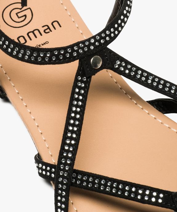 Nu-pieds en toile avec strass sur le dessus vue6 - GEMO (CASUAL) - GEMO