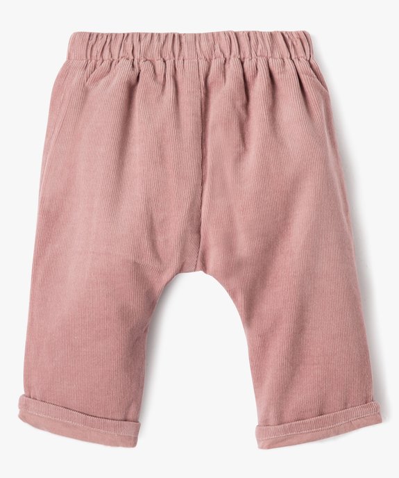Pantalon ample en velours fines côtes bébé - LuluCastagnette vue3 - LULUCASTAGNETTE - GEMO