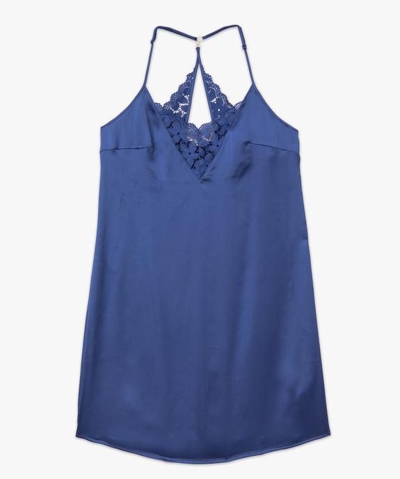 Nuisette satinée à fines bretelles femme vue5 - GEMO(HOMWR FEM) - GEMO