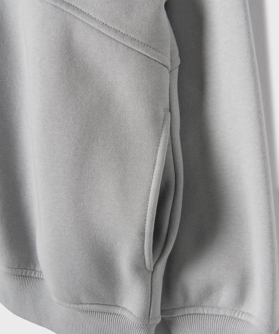 Sweat zippé à capuche coupe ample garçon vue3 - GEMO 4G GARCON - GEMO