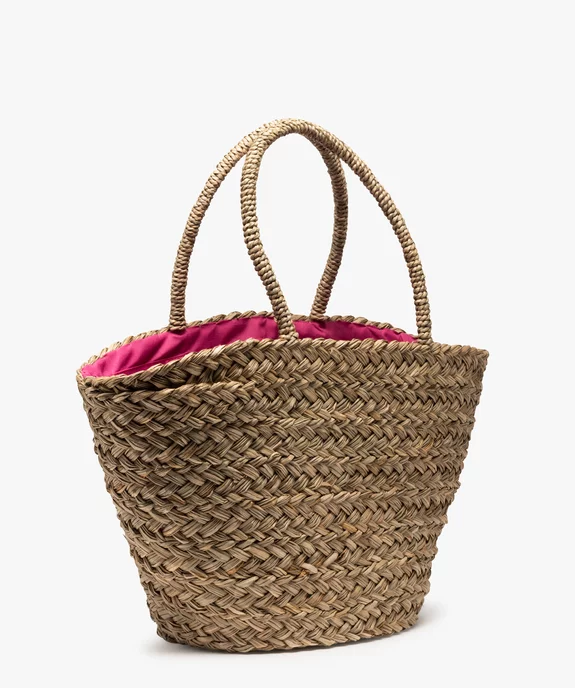 Sac de plage femme en paille avec motif toucan vue2 - GEMO (ACCESS) - GEMO